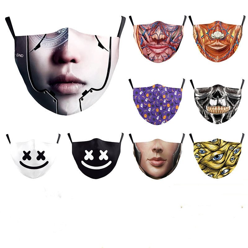 Halloween Double Layer Dustproof Protective Mask