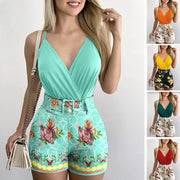 V-Neck Strap Suit for Women - 6 Piece Set