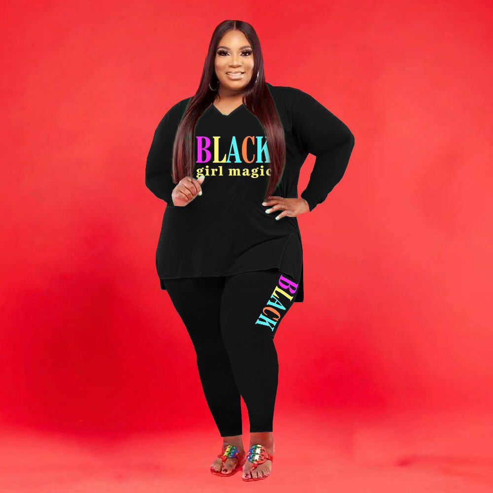 Plus Size 2-piece Sports Suit for Women