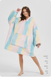 Flannel Homewear Night-robe Casual Hooded Sweater