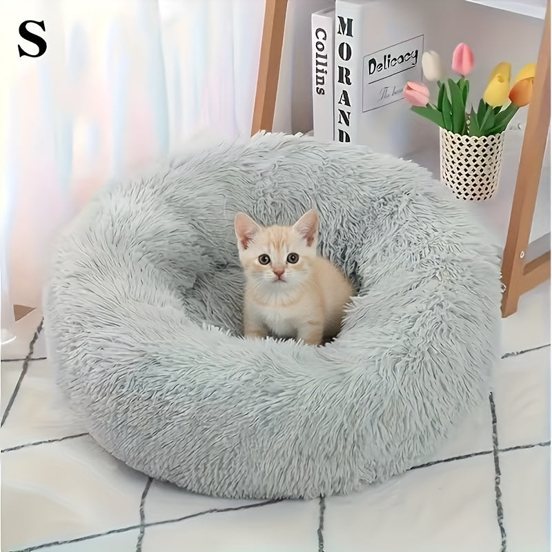 Ultra-Soft Round Cat Bed Mat - Comfortable, Soft, Warm Pet Sleeping Nest With Non-Slip Bottom Design, Suitable For Cats And Small Dogs - Durable Pet Bedding Available In 4 Colors, Dog Bed, Cat Bed,...