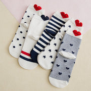 Cute Low-Top Heart Socks for Women