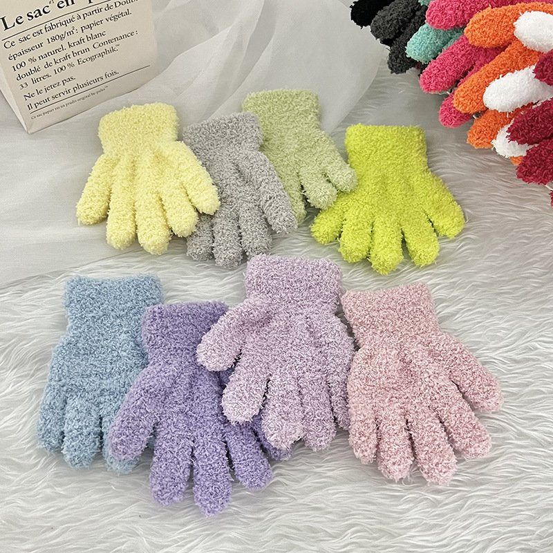 Kids' Warm Finger Gloves for Winter