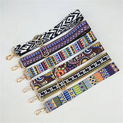 Adjustable Crossbody Strap with Ethnic Pattern