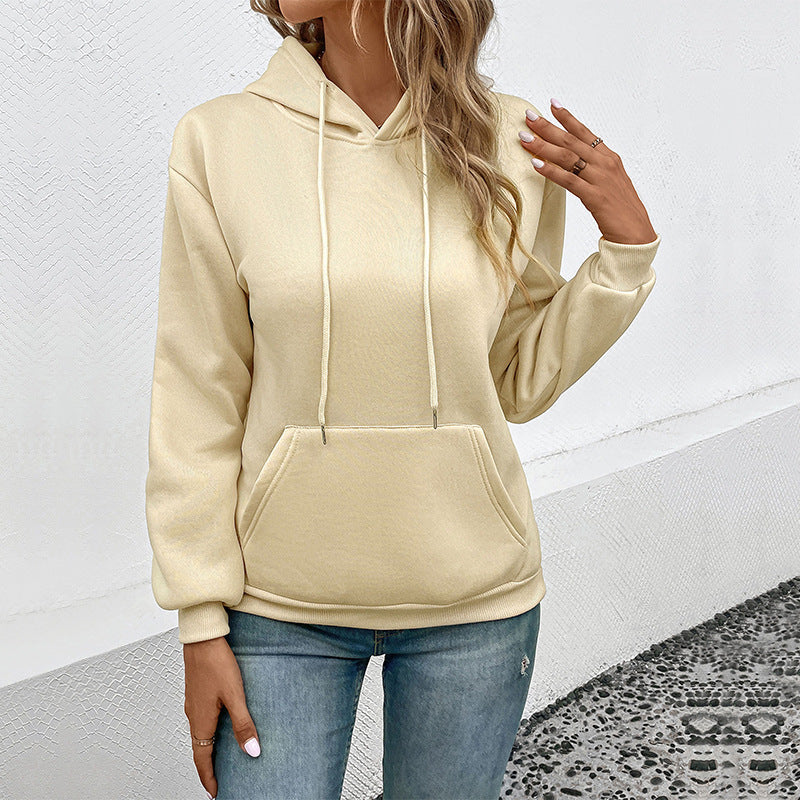 Women's Fashion Casual Hooded Pullover Pocket Sweatshirt