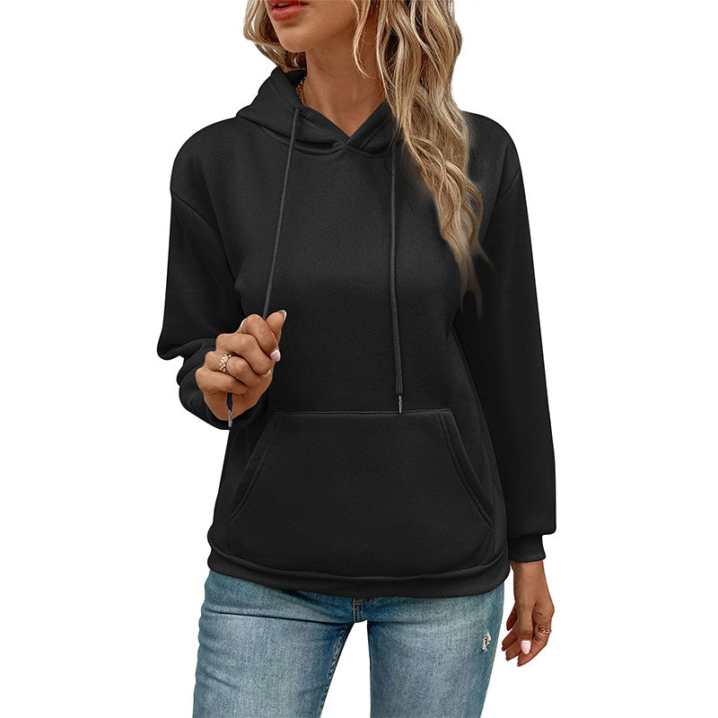 Women's Fashion Casual Hooded Pullover Pocket Sweatshirt