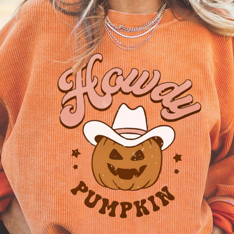 Halloween Pumpkin Head Sweater Women's Loose Round Neck Pullover