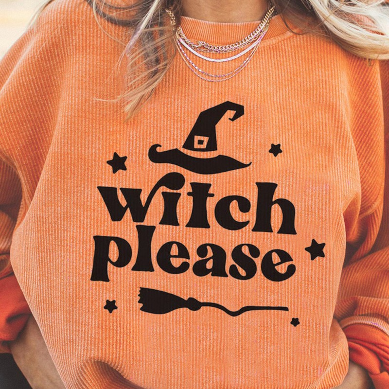Halloween Pumpkin Head Sweater Women's Loose Round Neck Pullover