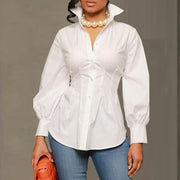 Slim Fit White/Black/Green Button Shirt