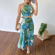 High Waist Printed Dress for Women
