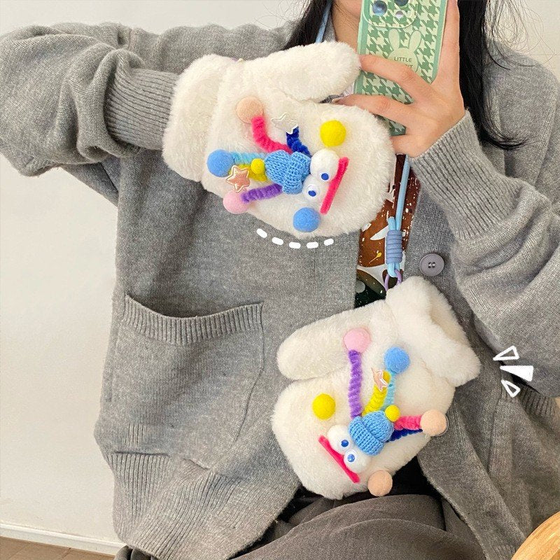 Warm Plush Gloves for Women Winter