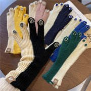Warm Rhinestone Gloves for Women