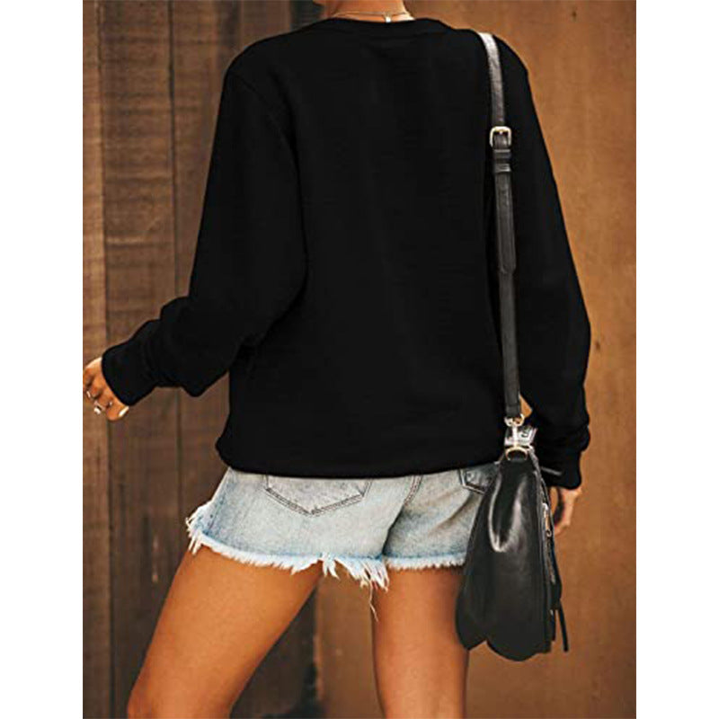 MAMA BEAR Christmas Printed Round Neck Long Sleeve Sweater
