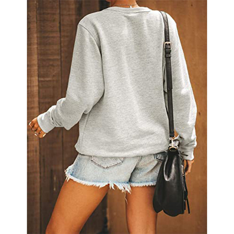 MAMA BEAR Christmas Printed Round Neck Long Sleeve Sweater