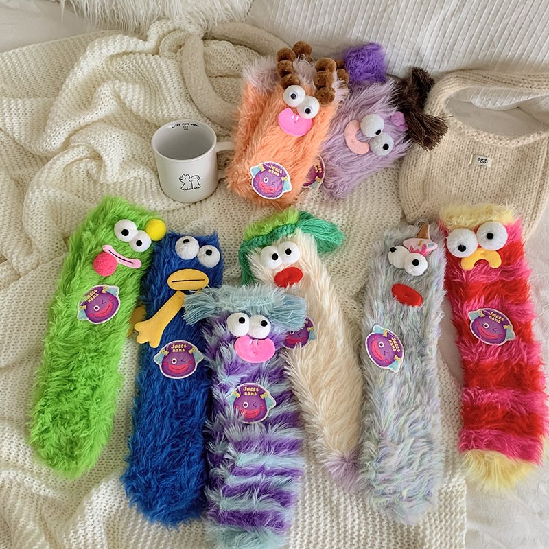 Women's Cartoon Socks Extra Thick Warm Mid-calf Length