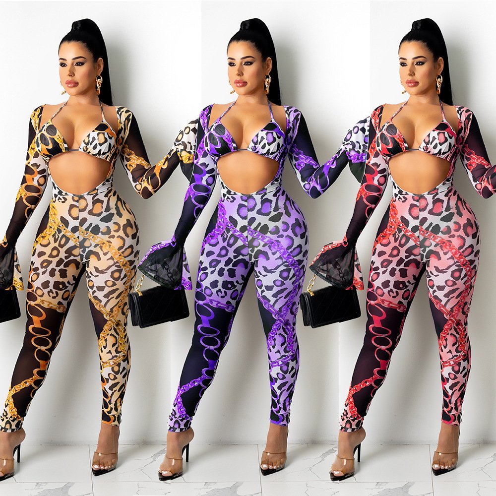 Sexy Digital Printed Jumpsuit for Women