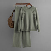 Casual Women's Knit Jumpsuit Set
