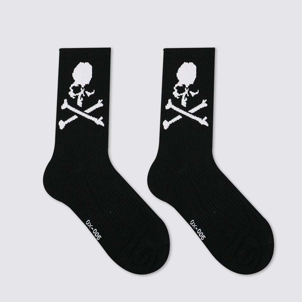Black and White Skull Socks for Women