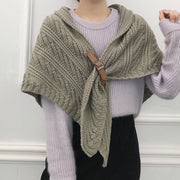 Monochrome Shawl Cape for Winter