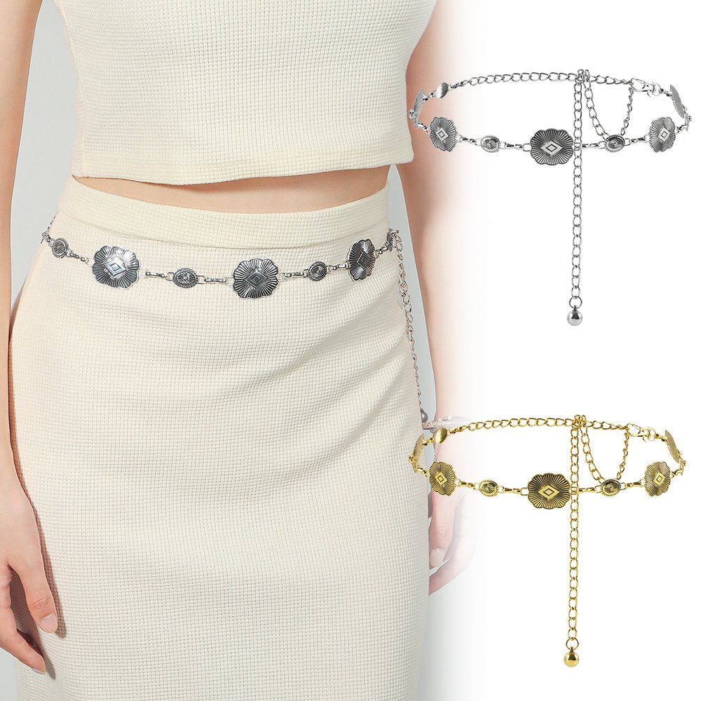 Vintage Metal Waist Chain Elegant Body Chain Accessories for Women