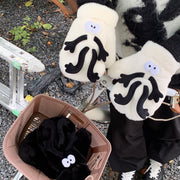 Warm Rabbit Fur Mittens for Women