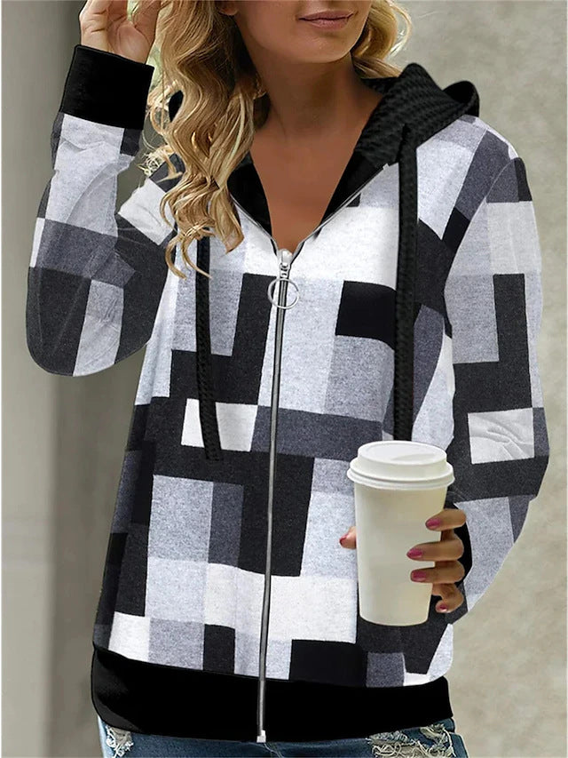 Loose Retro Hooded Hooded Zipper Sweatshirt