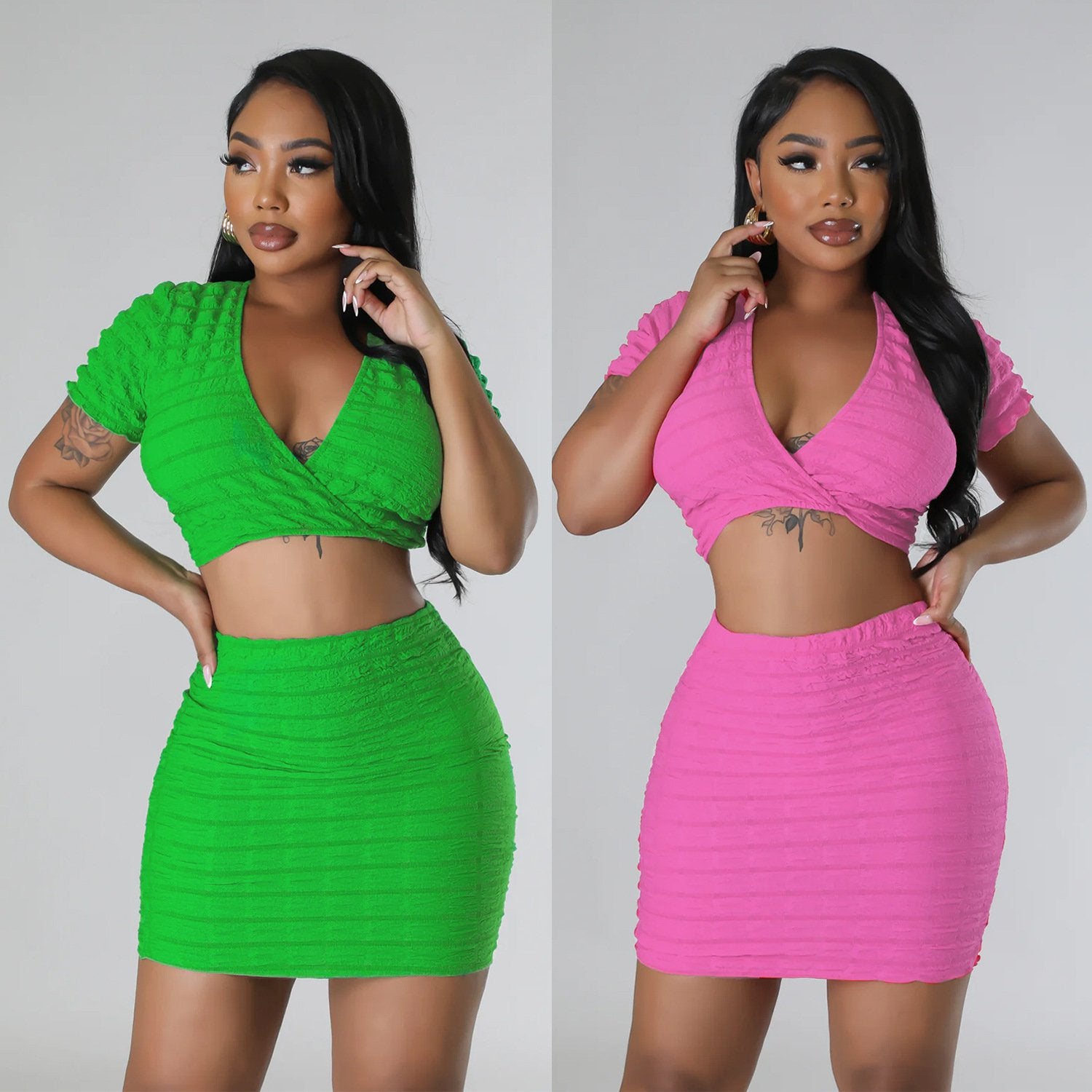 Sexy Popcorn Bubble Skirt Jumpsuit for Women