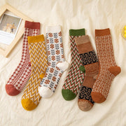 Vibrant Floral Knee-High Socks for Girls