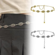 Ancient Gold & Silver Chain Belt - Elegant Waist Chain for Women