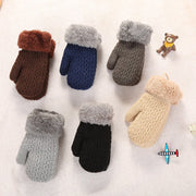 Stay Warm with Double-Layer Knitted Gloves