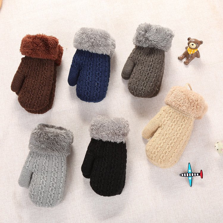 Stay Warm with Double-Layer Knitted Gloves