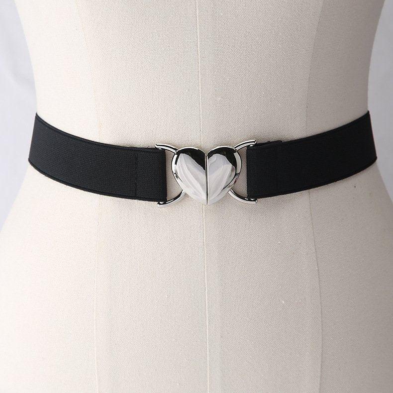 Elegant Heart-Shaped Thin Belt for Women
