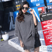 Plus Size Solid Color Cape Shawl for Women