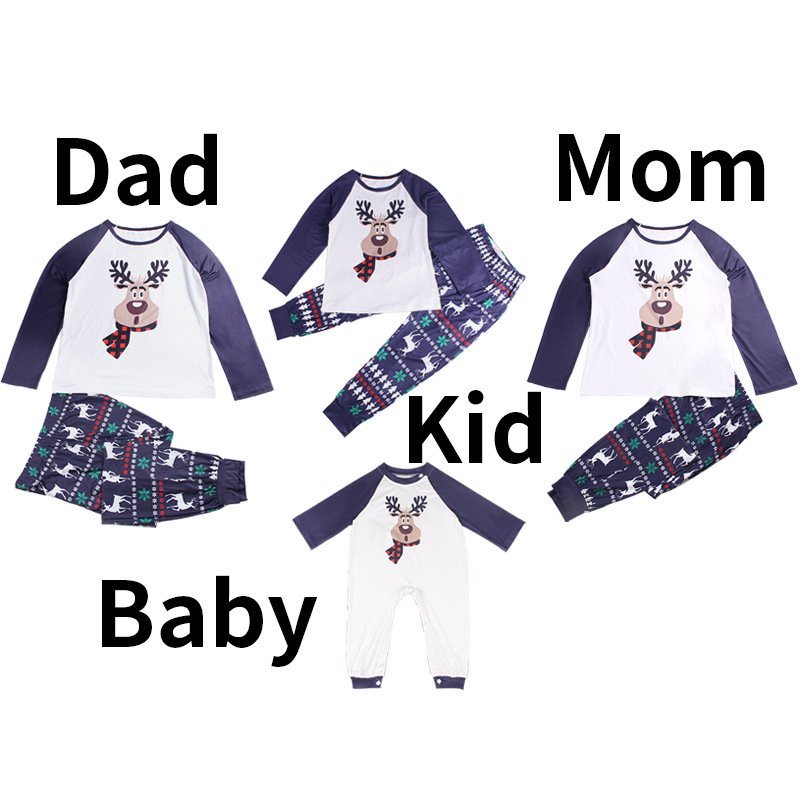 Cozy Parent-Child Pajama Set for Women and Kids