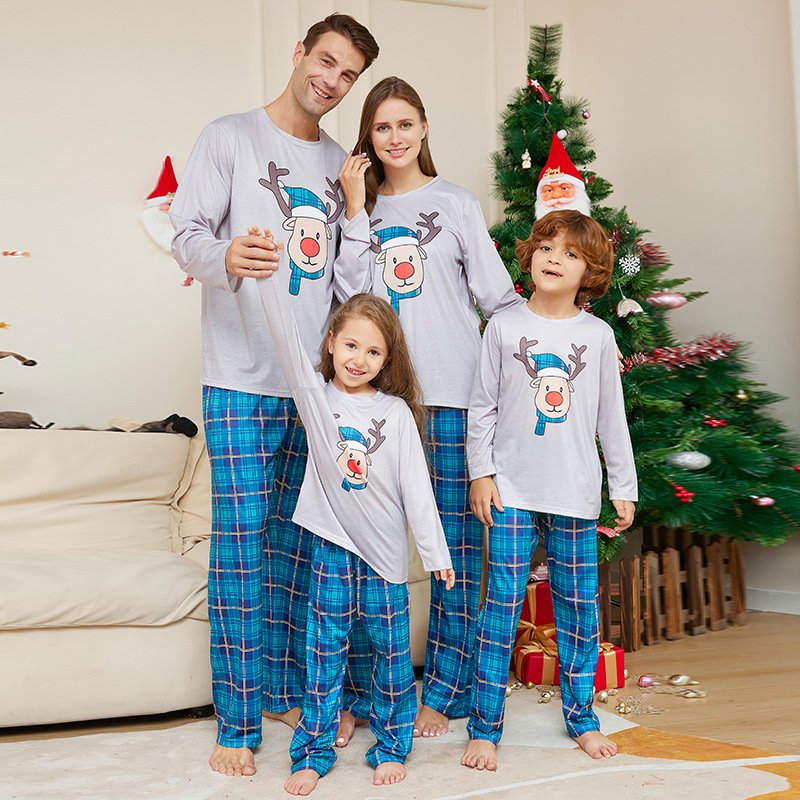Cozy Cartoon Deer Pajamas Set for Family