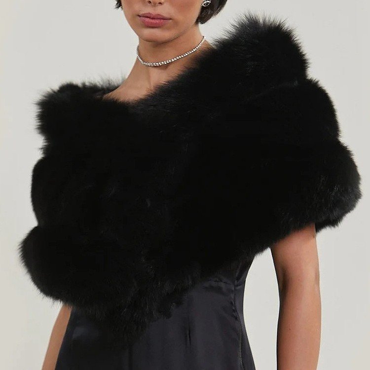 Faux Fur Warm Shawl for Women