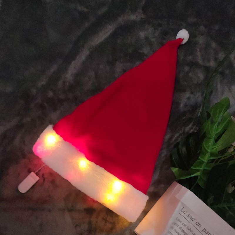Vibrant LED Christmas Hat for Seniors