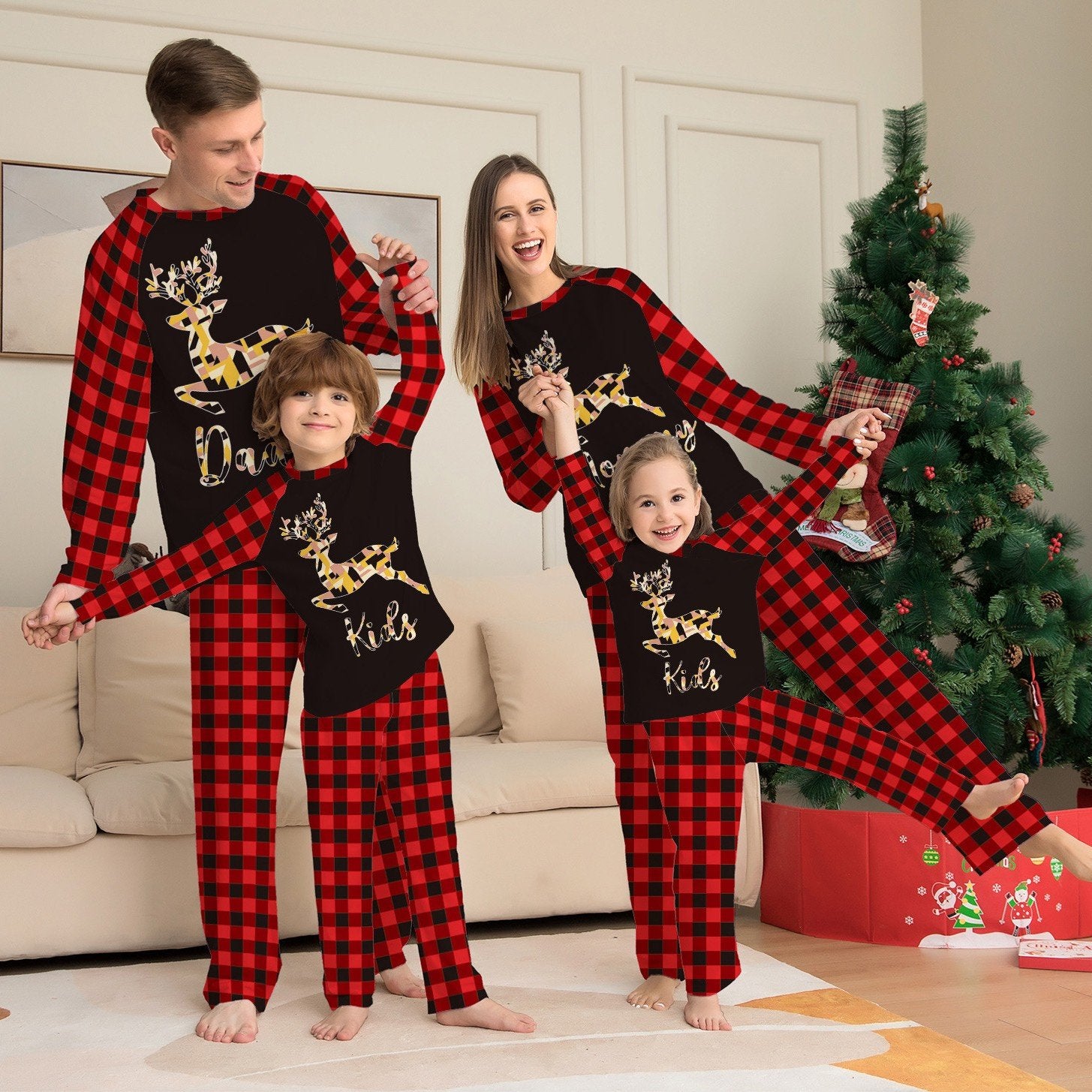 Cozy Deer Halloween Family Pajamas