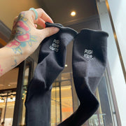 Elegant Heel Letter Embroidery Socks for Women