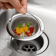 Stainless Steel Sink Strainer with Handle (Set of 1–6 Pieces)