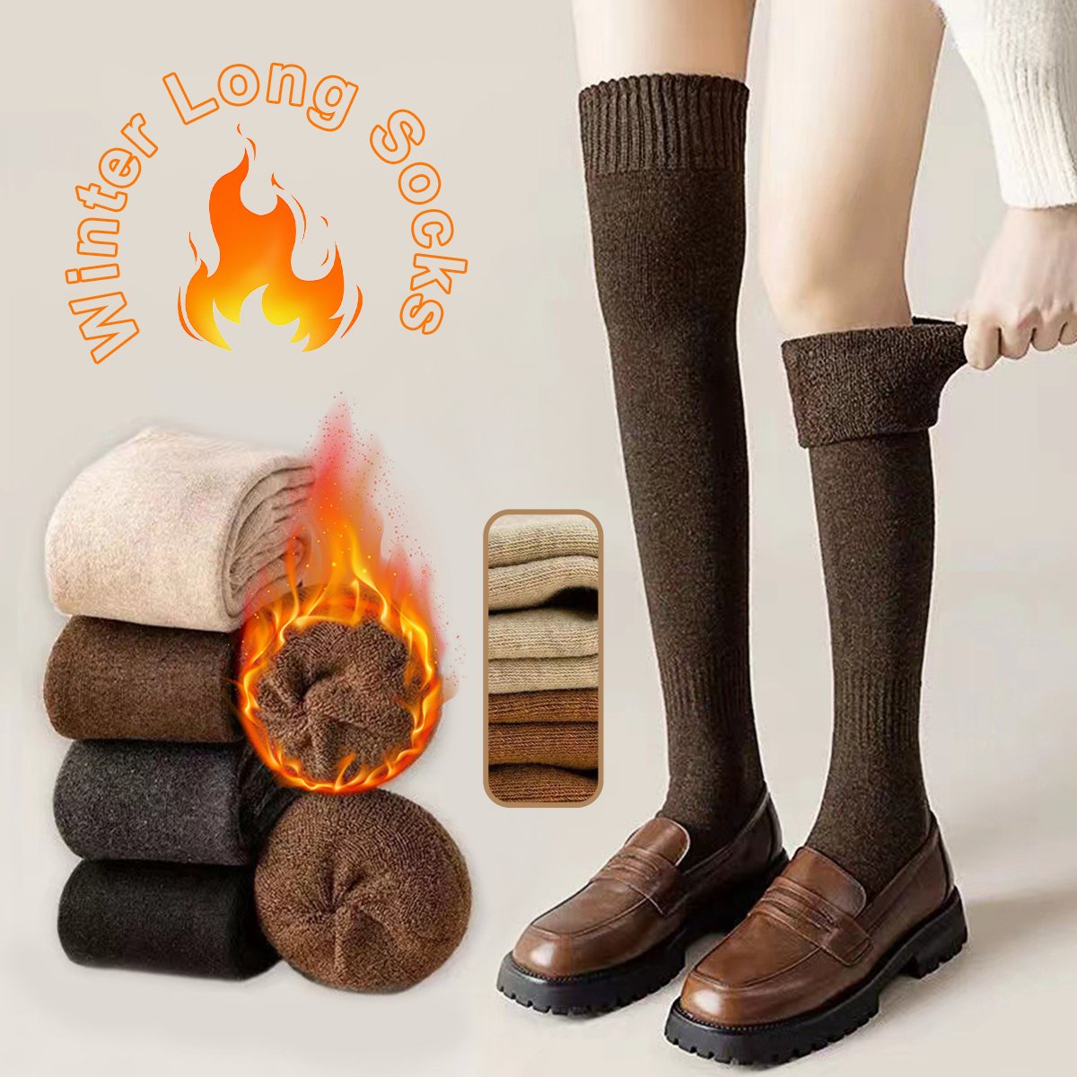 Warm Over-the-Knee Socks for Women - Thick, Cozy, and Stylish