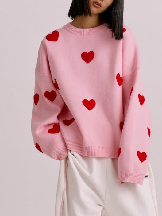 Fashion Love Embroidered Sweater For Women