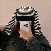Cozy Rabbit Ears Beanie Hat for Women