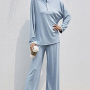 Women's Long Sleeve Suit Set with Trousers