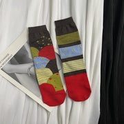 Retro Graphic Tube Socks for Women