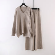 Loose Knit 2-piece Autumn Suit for Women