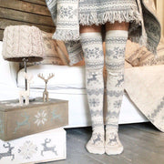 Winter Jacquard Christmas Stockings for Women