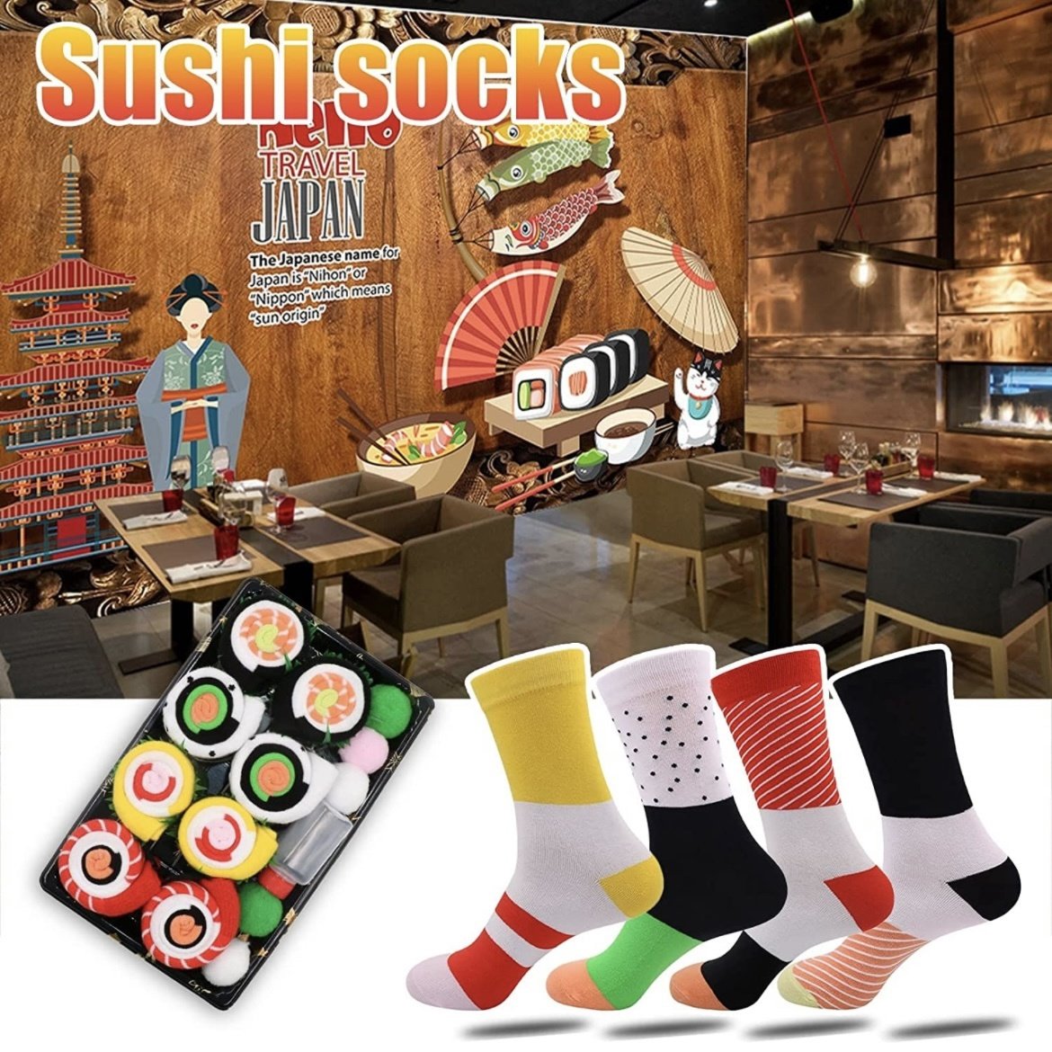 Sushi Socks for Women - Fun Festival Footwear