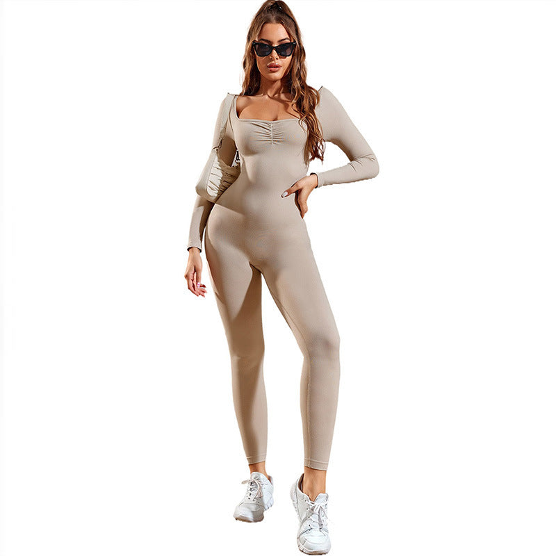 Seamless Long-Sleeve Yoga Bodysuit & Active Romper