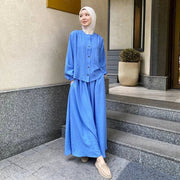 Modest Muslim Women's Long Sleeve Skirt Suit